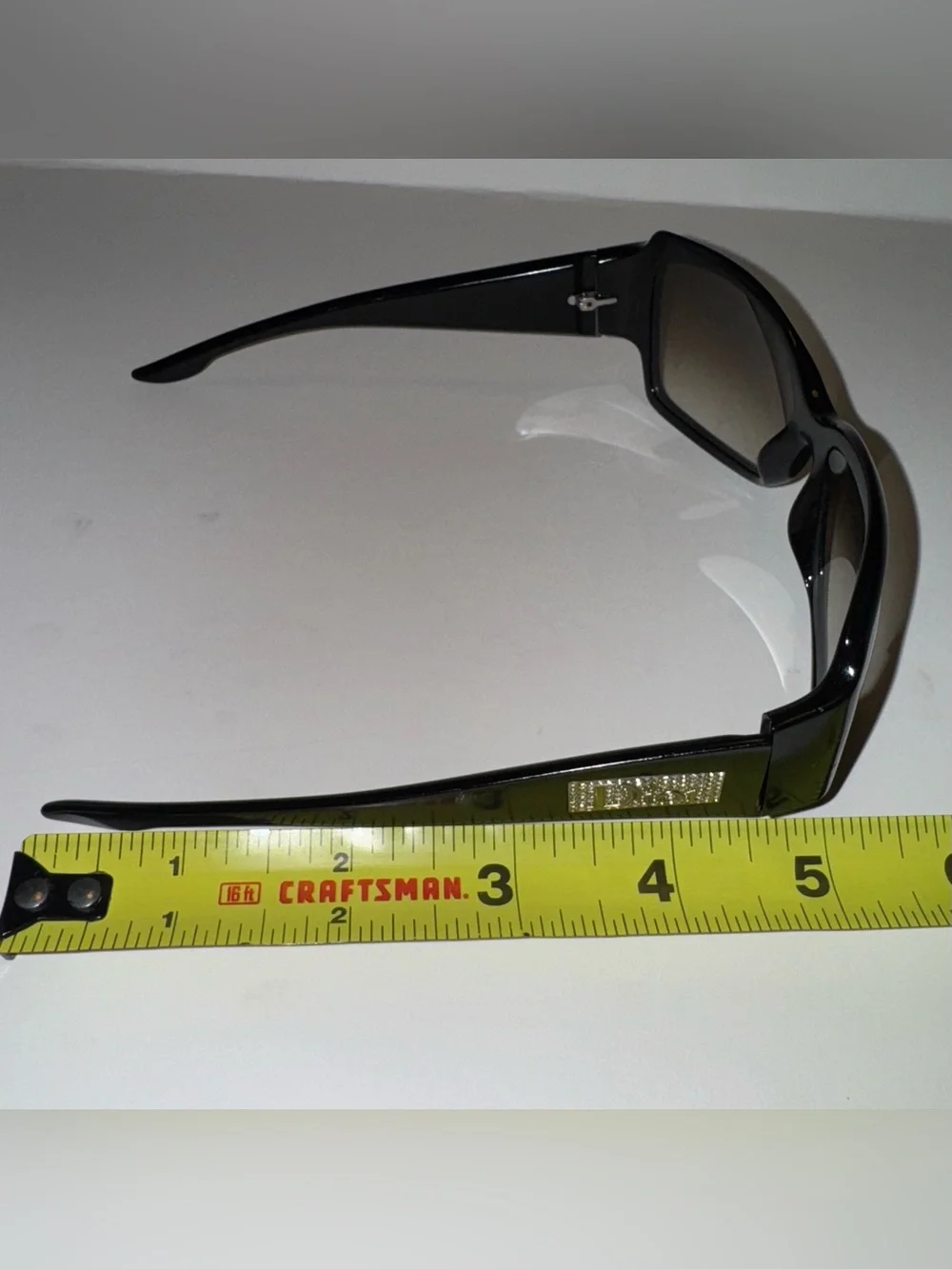 Vintage Christian Dior Oversized Rhinestone Crystal Logo Gradient Sunglasses